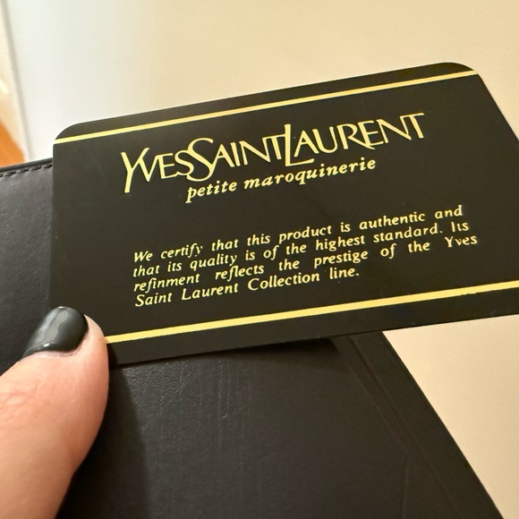 Yves Saint Laurent Black Leather Long Wallet - Picture 11 of 12